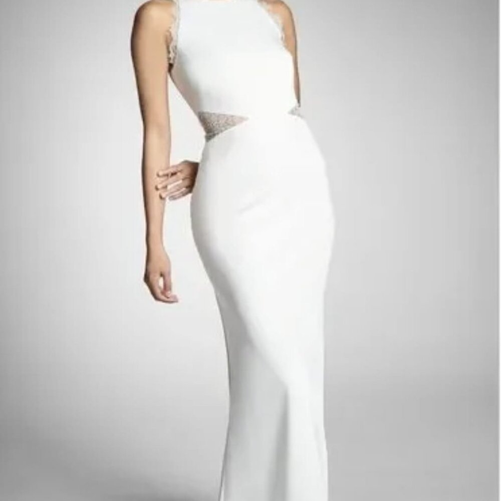 Sachin & Babi Isla Lace Panel Gown